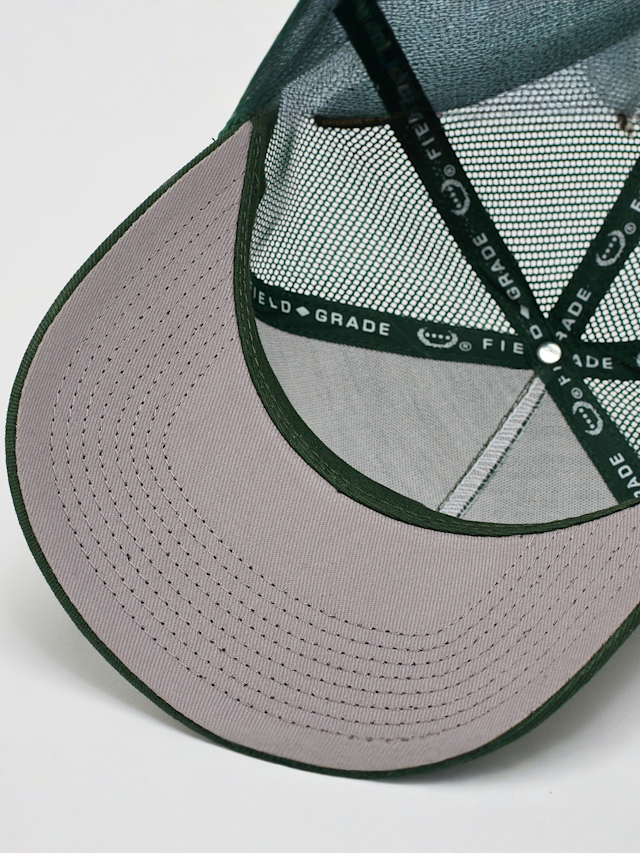 Field Grade, Respectfully Twill Mesh Trucker, green, Image 3 of 4