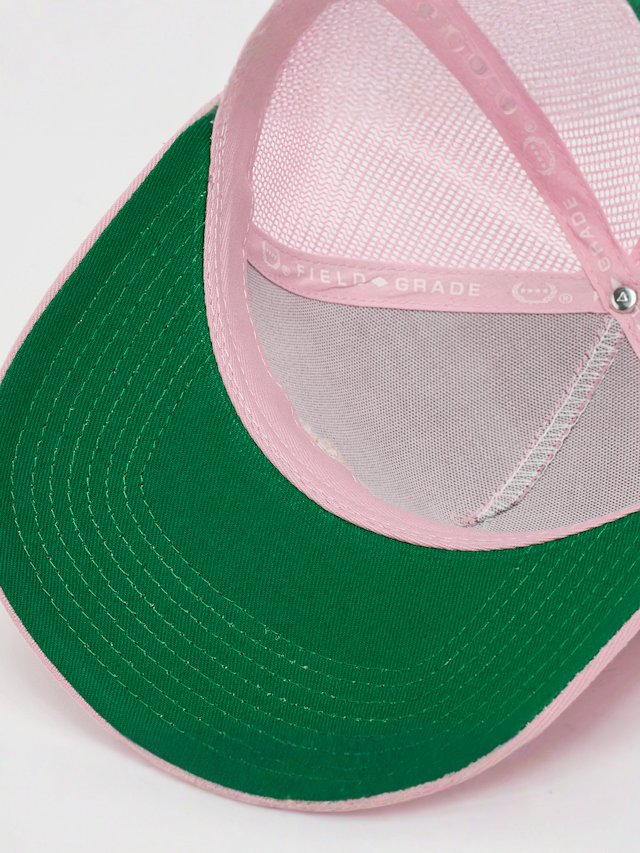Field Grade, Respectfully Twill Mesh Trucker, light pink, Image 3 of 4