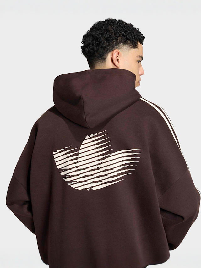 adidas Originals, Loose Fitted Graphic Hoody, brown, Image 4 of 5