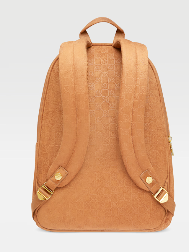 Jordan, Jam Suede Monogram Backpack, brown, Image 3 of 6