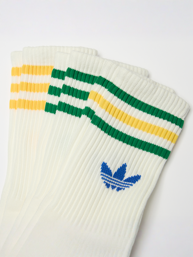 adidas Originals, 3 PACK - 3-Stripes Crew Socks, beige, Image 2 of 2