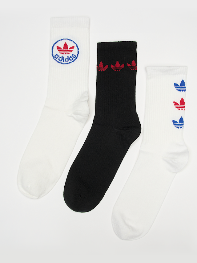 adidas Originals, 3 PACK - Trefoil Crew Socks, wit, Afbeelding 1 van 2