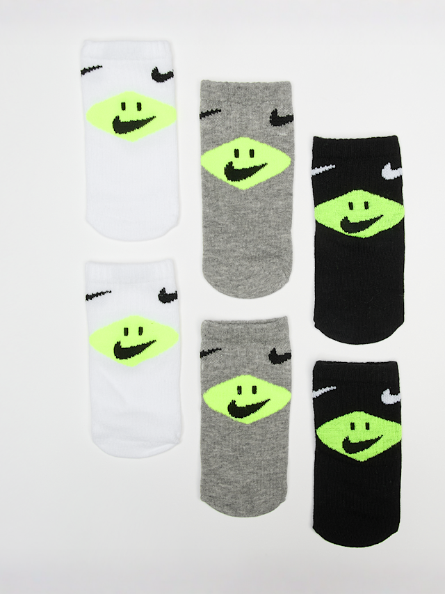 Nike, 6 PACK - Infant Smiley Ankle Socks, multi-colour, Image 1 of 2