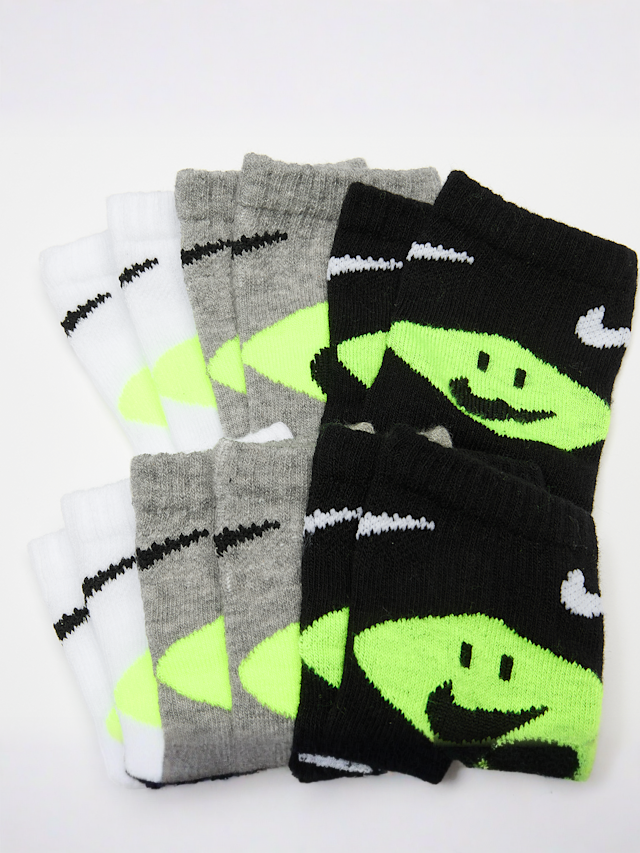 Nike, 6 PACK - Infant Smiley Ankle Socks, multi-colour, Image 2 of 2