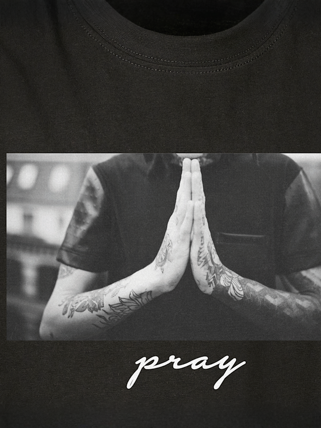 Mister Tee - Kids, Pray Tee, black, Image 3 of 3