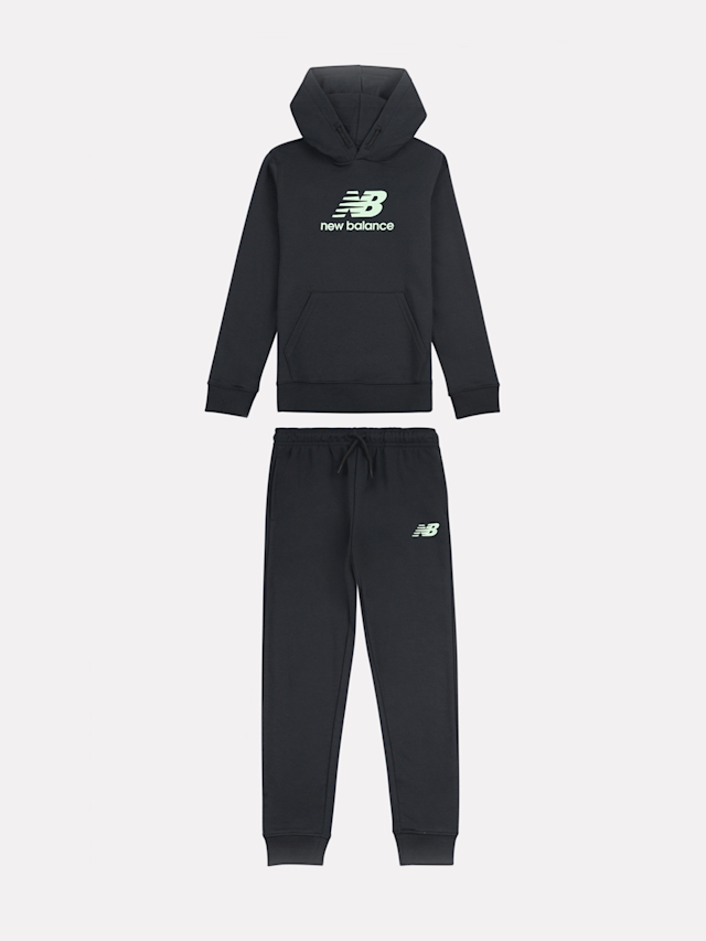 New Balance, Set French Terry Stacked Logo Hoodie & Jogger, black, Image 1 of 5