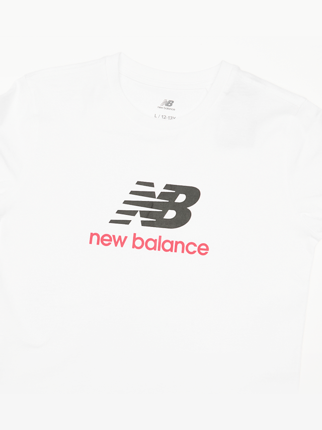 New Balance, Jersey Stacked Logo Tee, white, Image 3 of 3