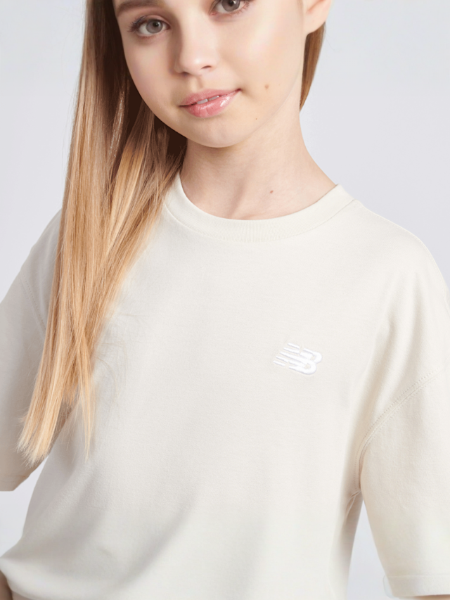 New Balance, Jersey Small Logo Tee, beige, Image 4 of 5