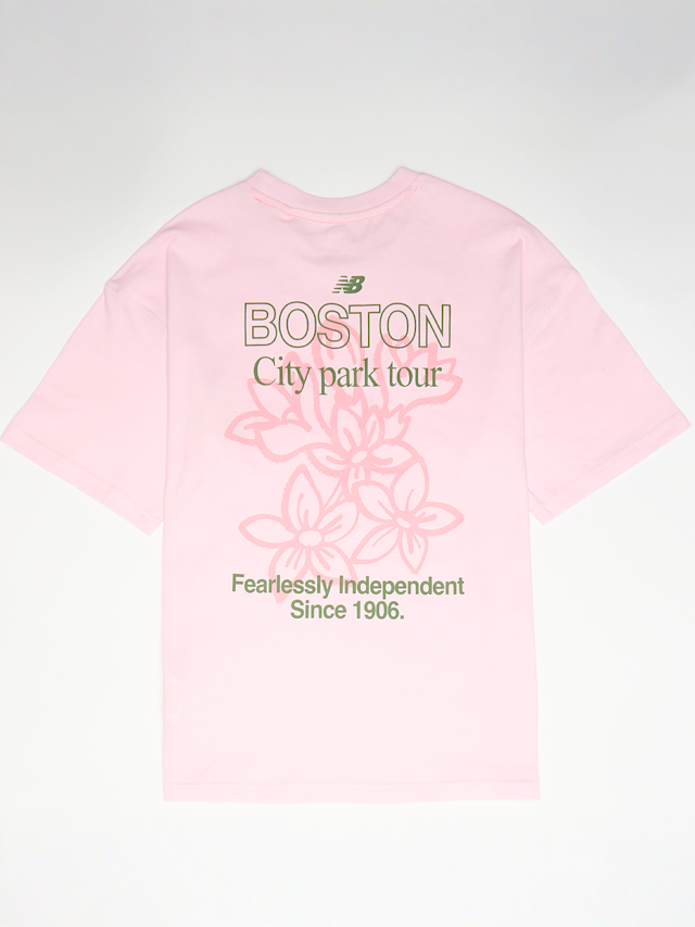 New Balance, Boston Floral Graphic Tee Light Raspberry, Pink, Image 1 of 4