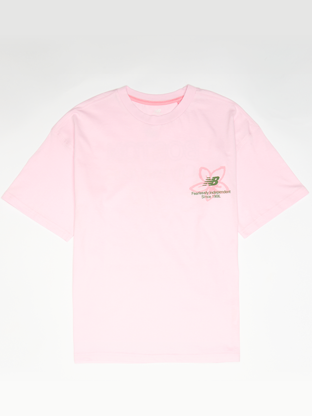 New Balance, Boston Floral Graphic Tee Light Raspberry, Pink, Image 2 of 4