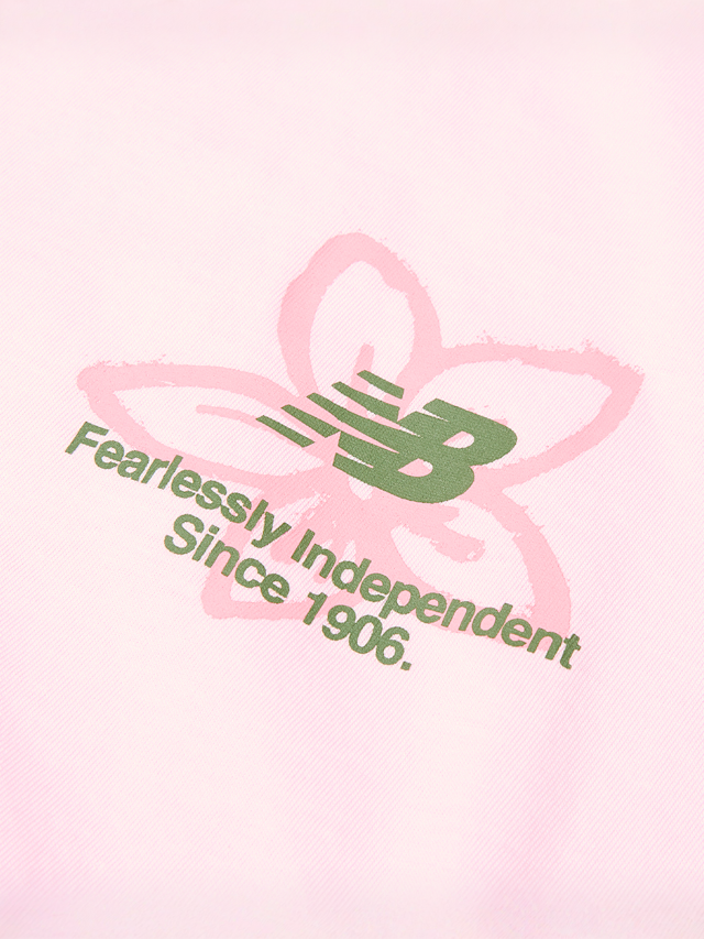 New Balance, Boston Floral Graphic Tee Light Raspberry, Pink, Image 4 of 4