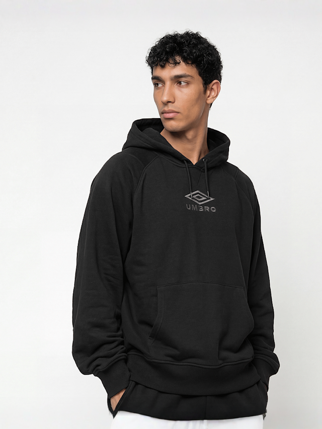 Umbro, ICONIC HOODIE black/chili pepper, black, Image 1 of 4