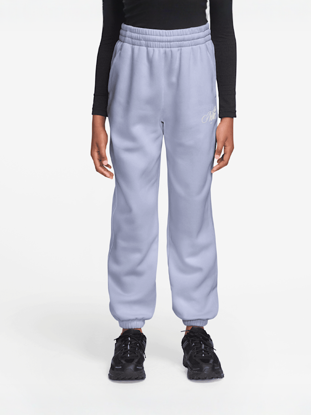 Nike, Sportswear Club Fleece Loose Graphic Pant, blue, Image 1 of 3