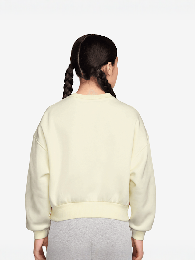 Nike, Sportswear Club Fleece Boxy Graphic Crew, beige, Image 2 of 3