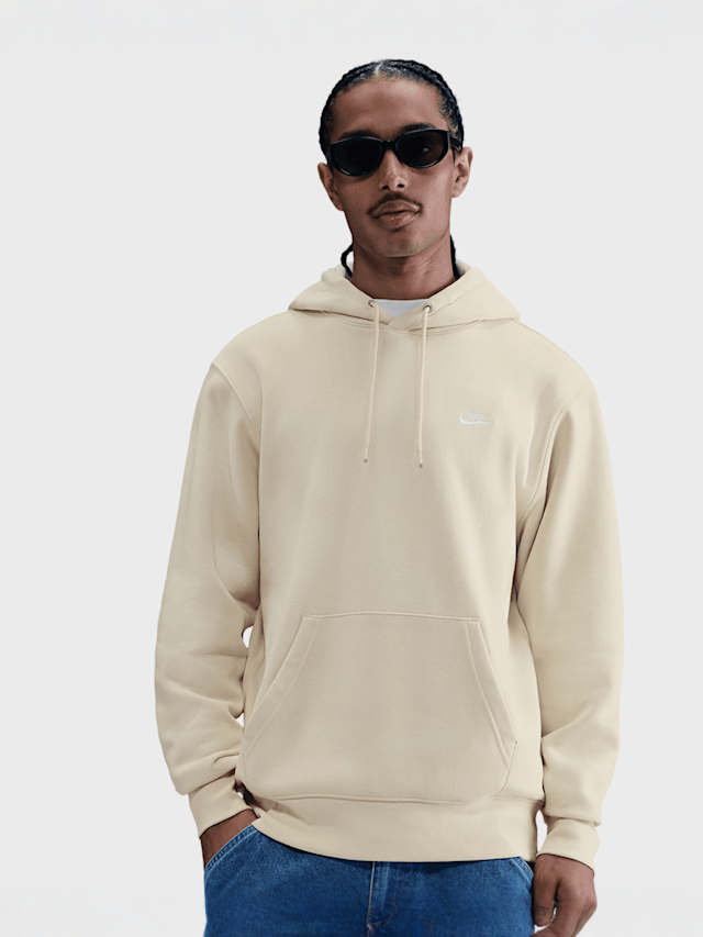 Nike, Club Fleece Hoodie, beige, Image 1 of 3