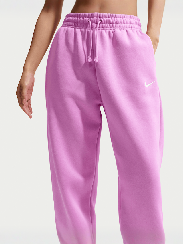Nike, Sportswear Phoenix Fleece High-Waisted Oversized Sweatpants, Pink, Image 3 of 5