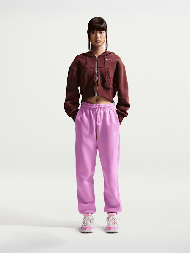 Nike, Sportswear Phoenix Fleece High-Waisted Oversized Sweatpants, Pink, Image 5 of 5