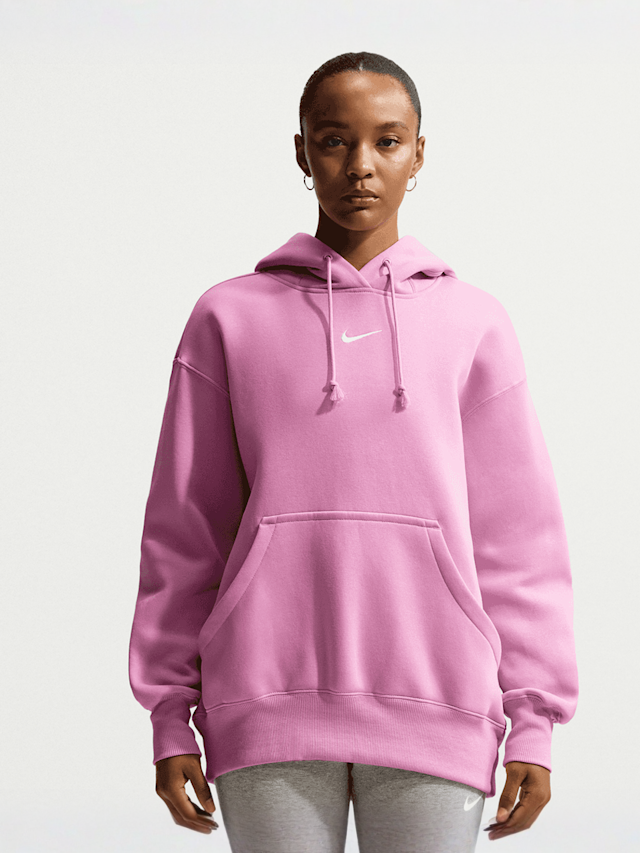 Nike, Sportswear Phoenix Fleece Oversized Hoodie, Pink, Image 1 of 5