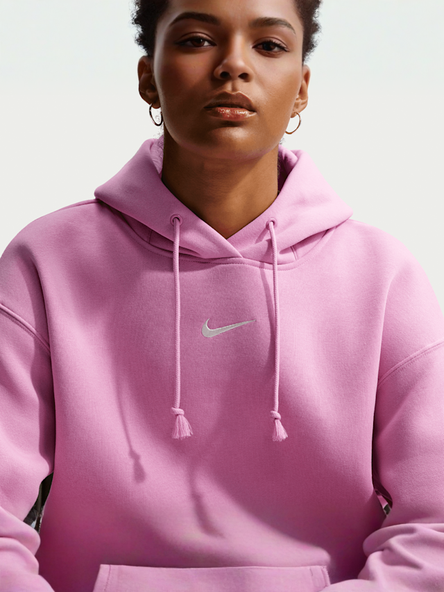 Nike, Sportswear Phoenix Fleece Oversized Hoodie, Pink, Image 3 of 5