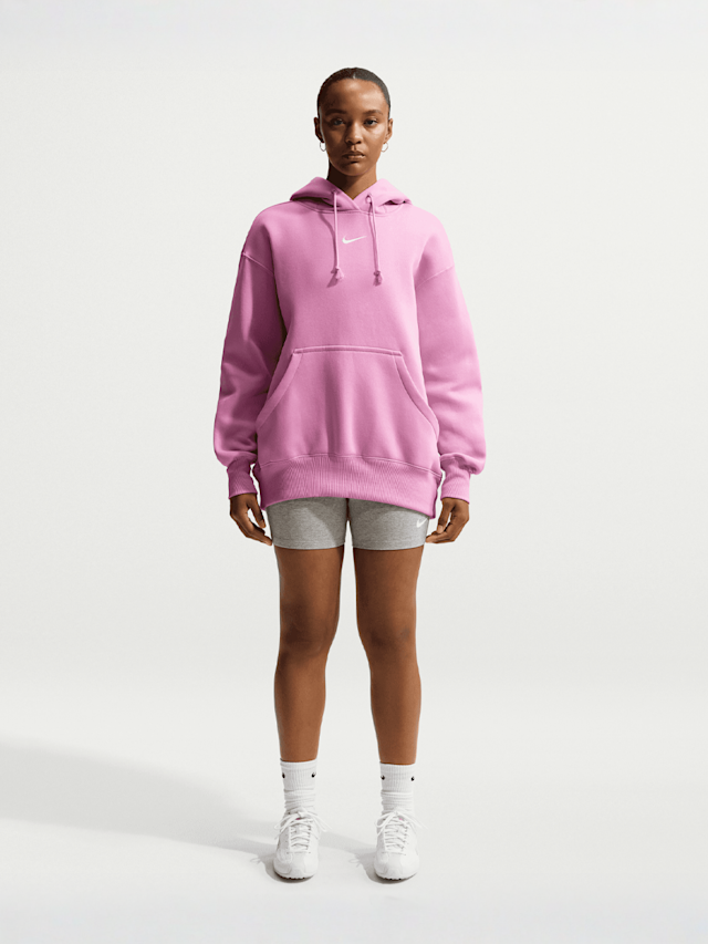 Nike, Sportswear Phoenix Fleece Oversized Hoodie, Pink, Image 5 of 5
