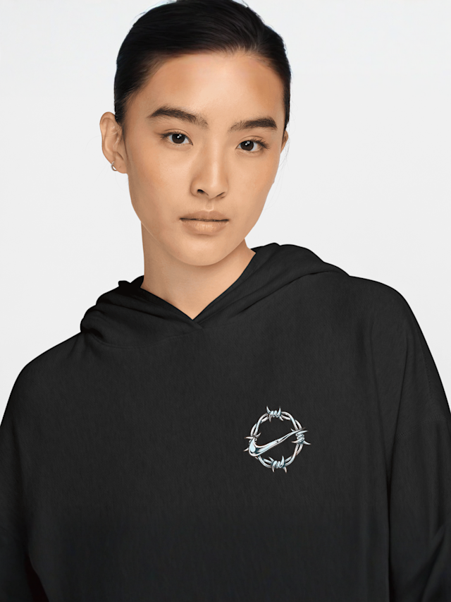 Nike, Sportswear Street Graphic Pullover Hoodie, black, Image 3 of 3