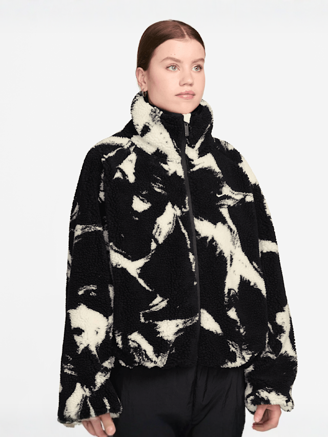 Nike, Sportswear Street All Over Print Sherpa, black, Image 1 of 3
