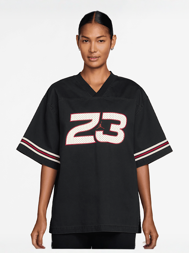 Jordan, Flight Woven Jersey Top, black, Image 1 of 3