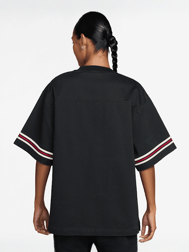 Jordan, Flight Woven Jersey Top, black, Image 2 of 3