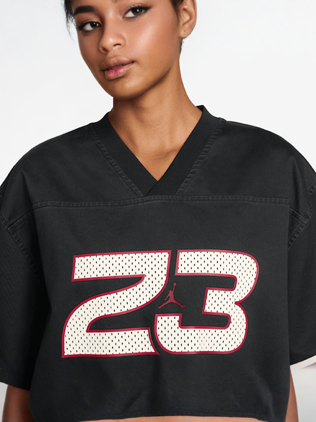 Jordan, Flight Woven Jersey Top, black, Image 3 of 3