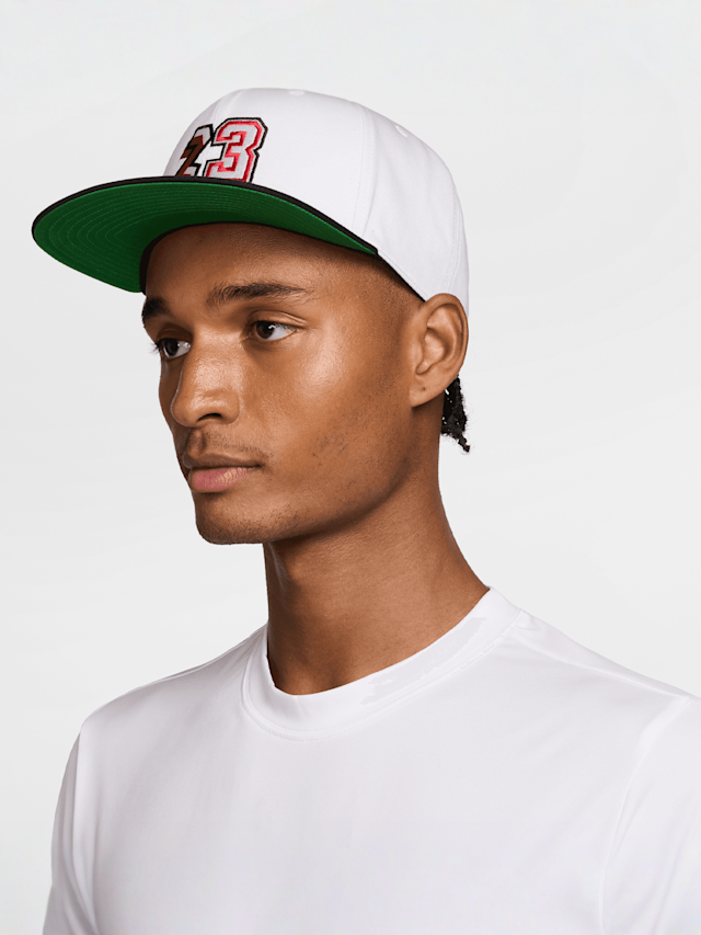 Jordan, Pro Structured Flat Bill Hat, white, Image 4 of 6