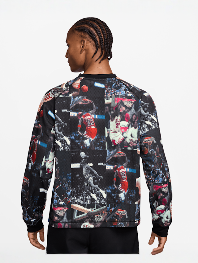 Jordan, Flight Printed Long-Sleeve Jersey, multi-colour, Image 2 of 3