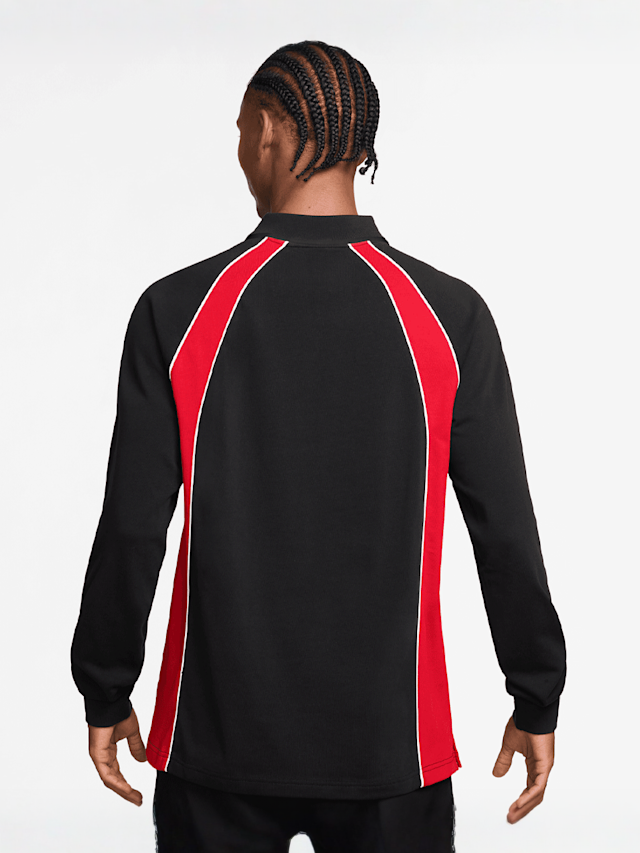 Jordan, Flight Longsleeve Polo Jersey, black, Image 2 of 3
