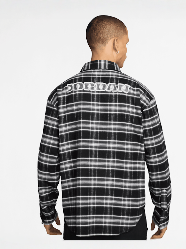 Jordan, Brooklyn Flannel Graphic Longsleeve, black, Image 2 of 3