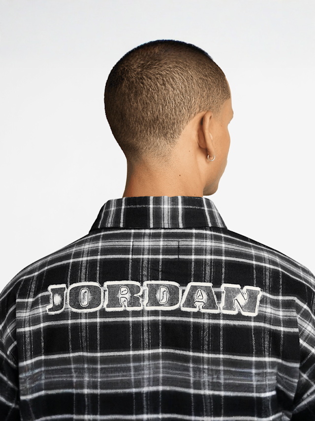 Jordan, Brooklyn Flannel Graphic Longsleeve, black, Image 3 of 3