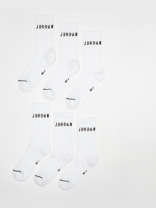 Jordan, 6 PACK - Everyday Crew Socks, white, Image 1 of 2