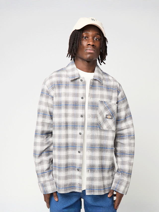 Dickies, FOREST CHECK SHIRT cypress, grey, Image 1 of 4