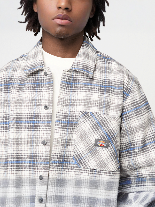 Dickies, Forest Check Shirt, grey, Image 3 of 4