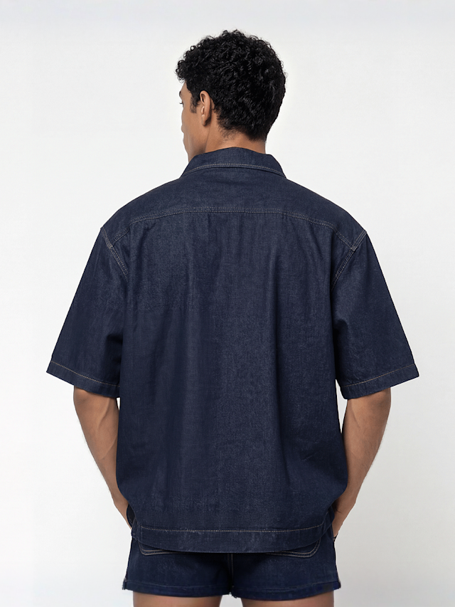 Dickies, Denim Shortsleeve Shirt, blue, Image 2 of 5
