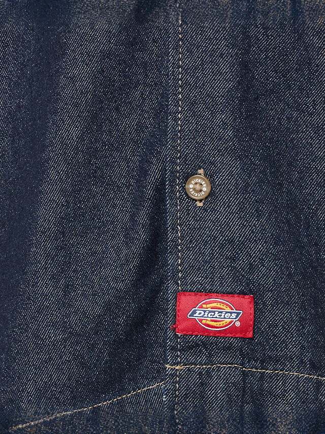 Dickies, Denim Shortsleeve Shirt, blue, Image 3 of 5