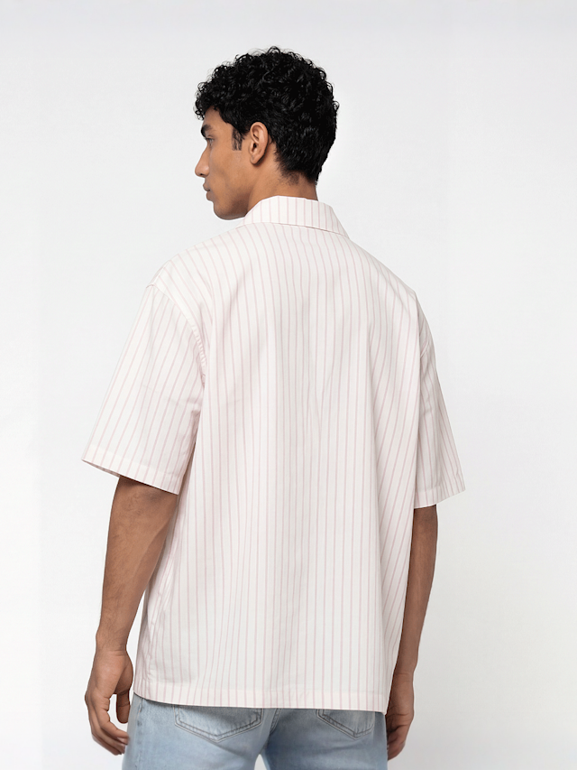 Dickies, Venedocia Stripe Shortsleeve Shirt, white, Image 2 of 4