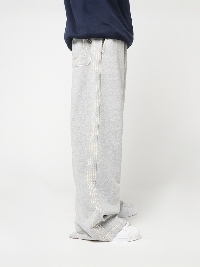 True Religion, Taped Super T Baggy Sweats, grey, Image 6 of 7
