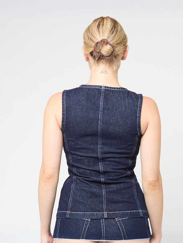 Decibel, Buttoned Denim Vest, blue, Image 2 of 4