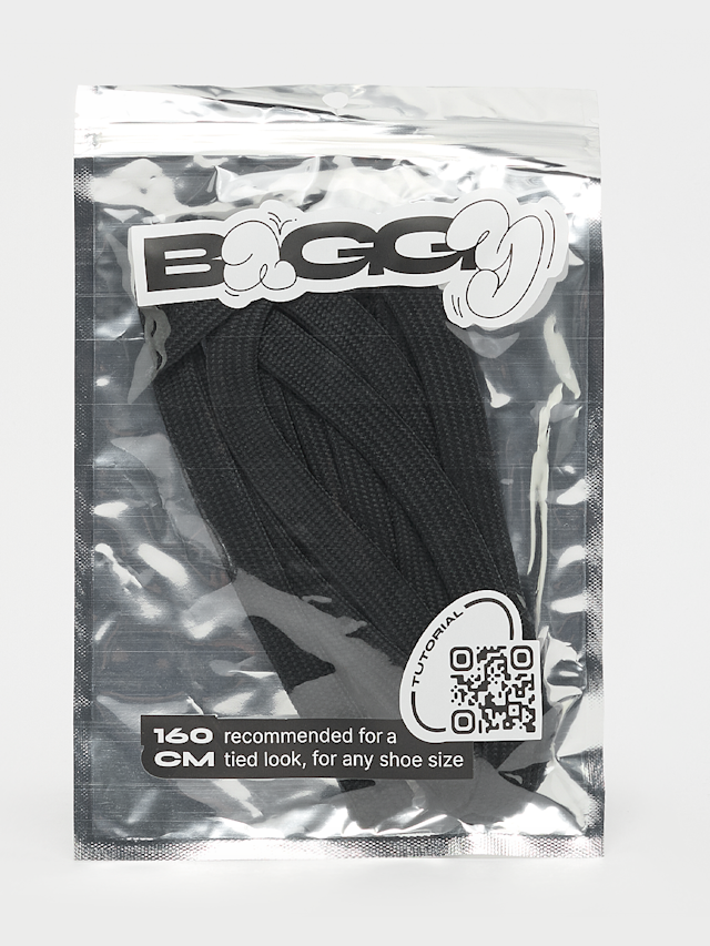 BAGGY, Fat Laces 2 Layer 160cm, black, Image 1 of 2