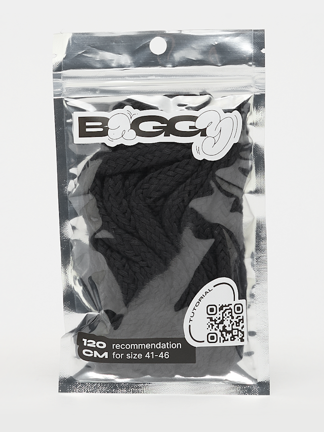 BAGGY, Cord Laces 120cm, black, Image 1 of 2