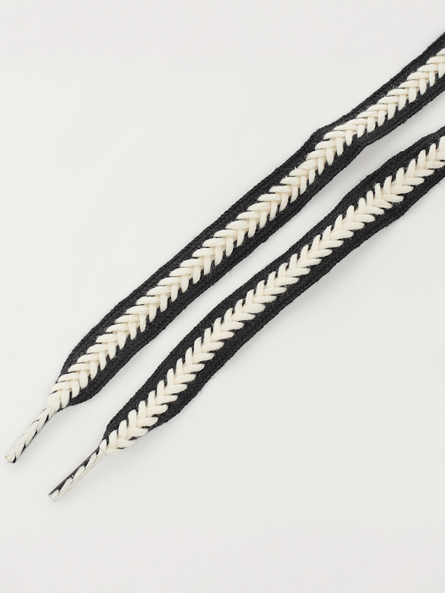 BAGGY, Braid Cord Laces 100cm, black, Image 2 of 2
