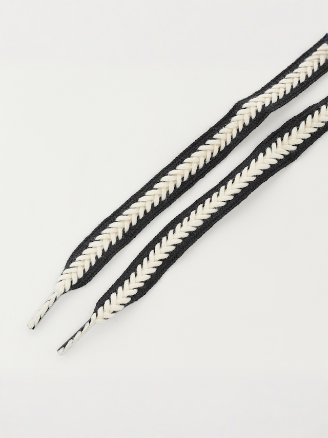 BAGGY, Braid Cord Laces 120cm, black, Image 2 of 2