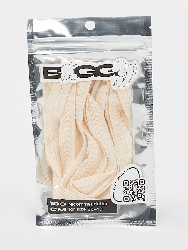 BAGGY, Braid Cord Laces 100cm, beige, Image 1 of 2