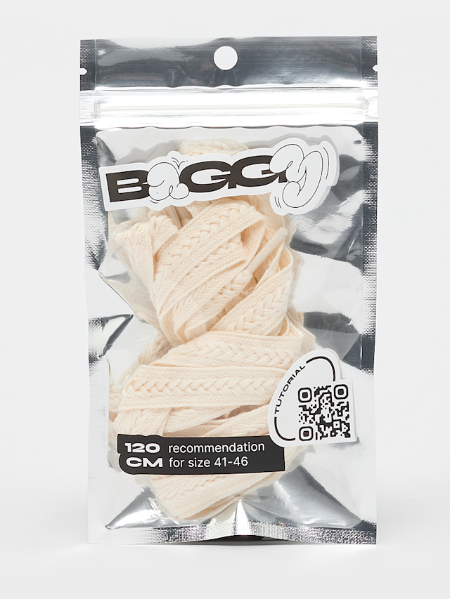 BAGGY, Braid Cord Laces 120cm, beige, Image 1 of 2