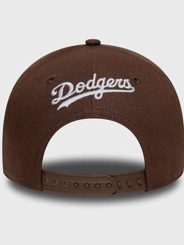 New Era, 9Forty E-Frame Outline Script MLB Los Angeles Dodgers, brown, Image 2 of 3