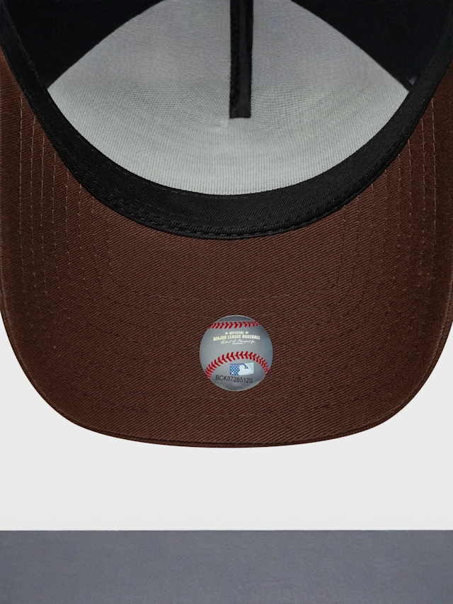 New Era, 9Forty E-Frame Outline Script MLB Los Angeles Dodgers, brown, Image 3 of 3